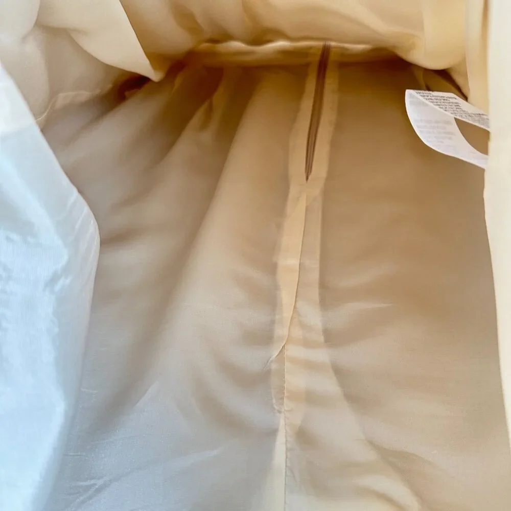 Tahari Cocktail Dress Beaded Bodice Sleeveless Size 4 Petite Ivory Lace - Picture 14 of 15